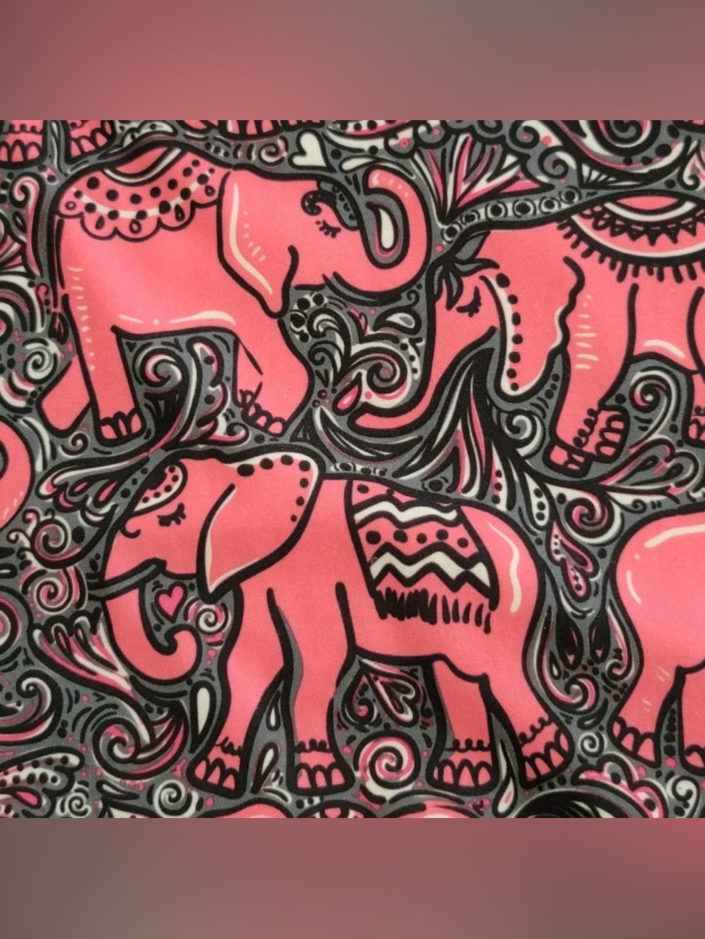 Simply Southern Pink Elephant Print Dress or Tunic Top, 3/4 Length Sleeves, NWT - Picture 6 of 6